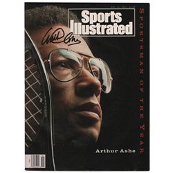 Arthur Ashe Signed ''Sports Illustrated'' Magazine -- One of The Last Items he Ever Signed -- Ashe G