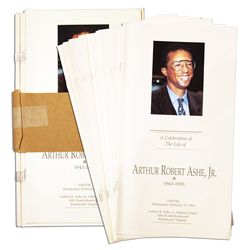 Lot of Programs From Arthur Ashe's Funeral