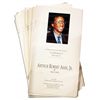 Image 1 : Lot of Programs From the Funeral of Arthur Ashe -- With Text of His Niece's Eulogy in Her Hand Inclu