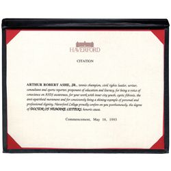 Arthur Ashe Haverford College Honorary Degree Citation