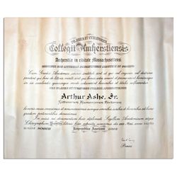 Amherst College Degree Awarded to Arthur Ashe