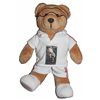 Image 1 : Arthur Ashe Teddy Bear Owned by His Family -- With the Image of the Arthur Ashe 2005 Postage Stamp o