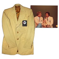 Arthur Ashe's ABC Sports Broadcaster's Jacket -- With a Photo of Ashe Wearing It on Set