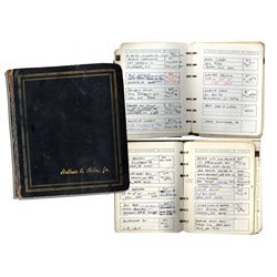 Arthur Ashe's Pesonal Address Book -- With Handwritten Entries by Ashe of His Friends & Aquaintances