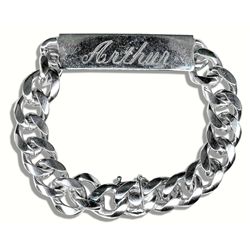 Arthur Ashe's Sterling Silver Bracelet -- Engraved ''Arthur''