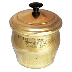 Arthur Ashe Trophy From the Detroit Tennis Club Invitational Tournament -- 1st Place in Singles