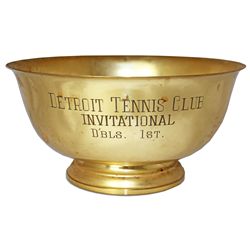 Arthur Ashe's Brass Trophy From His Doubles Win at the Detroit Tennis Club Invitational