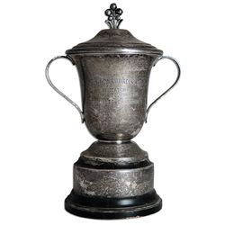 Arthur Ashe's Silver Trophy Cup -- Undated Doubles Champ Award From Fidelity Bankers Life Invitation