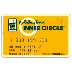 Arthur Ashe's Personal Holiday Inn Card