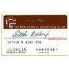 Image 1 : Arthur Ashe Personal ''International Sporting Club'' Card Signed
