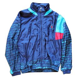 LeCoq Sportif Brand Windbreaker Jacket Worn by Arthur Ashe From His Personal Estate