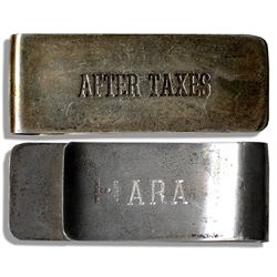 Arthur Ashe's Personally Owned & Monogrammed Sterling Silver Money Clip