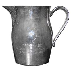 Silver Pitcher Awarded to Arthur Ashe as National Campaign Chairman & ''Champion for Heart''