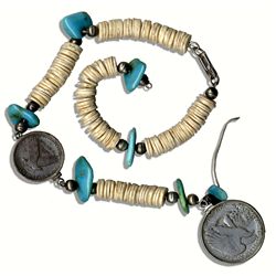 Arthur Ashe Turquoise & Coin Necklace