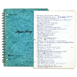 Arthur Ashe's Notebook From 1987-1990 -- Filled Out in His Hand With Contacts' Names & Numbers, His