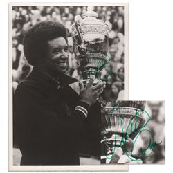 Arthur Ashe Signed Wimbledon Photo