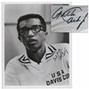 Image 1 : Arthur Ashe Signed 8'' x 10'' Photo -- Depicting the Tennis Star in His Davis Cup Uniform