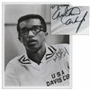 Image 1 : Arthur Ashe Signed 8'' x 10'' Photo -- Depicting the Tennis Star in His Davis Cup Uniform