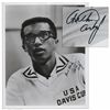 Image 1 : Arthur Ashe Signed 8'' x 10'' Photo -- Depicting the Tennis Star in His Davis Cup Uniform