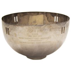 Arthur Ashe's Southern California Tennis Association Silver Trophy Bowl -- Honoring His 1963, 1975 &