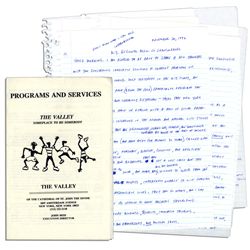 Arthur Ashe Handwritten Draft of a Speech on Black Youth From the End of His Life -- With a Program