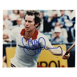 John McEnroe 10'' x 8'' Glossy Photo of the Tennis Star in Action -- Fine Condition -- With Wehrmann