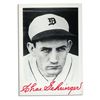 Image 1 : Detroit Tigers' HOF Charles Gehringer Signed Photo -- ''Chas. Gehringer'' in Red Marker -- 3.5'' x 5