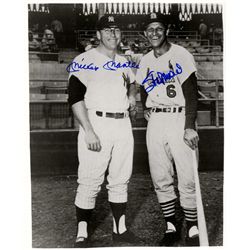 Mickey Mantle & Stan Musial Signed 8'' x 10'' Glossy Photo -- Near Fine -- With JSA COA