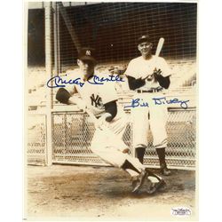 Mickey Mantle & Bill Dickey 8'' x 10'' Signed Photo -- Near Fine -- With JSA COA