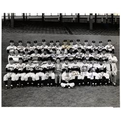 World Champion 1954 New York Giants 14'' x 11.25'' Team Photograph With 36 Signatures Including Will