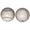Image 1 : Babe Ruth & Lou Gehrig ''Official League'' Signed Baseball -- Signed by Ruth on the Sweet Spot -- Wi