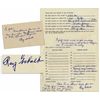 Image 1 : Hall of Fame Legend Ray Schalk Baseball Questionnaire Signed -- With Autograph Note Signed