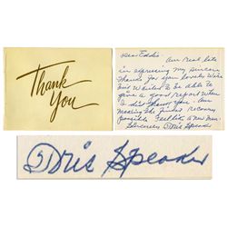 Tris Speaker Autograph Letter Signed -- ''...Feel like a new man...''