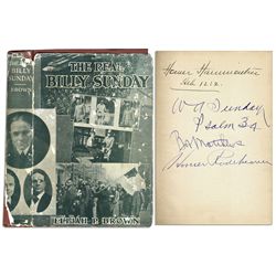 Baseball Evangelist Billy Sunday Signs His Detailed Biography