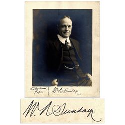 Early 20th Century Evangelist Billy Sunday Signed 9.5'' x 11.75'' Photo