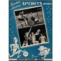 1952 Boston's Garden Arena Sports Review Program -- Celtics & Nationals -- 22pp. -- Toning & Cover S