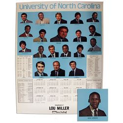 Michael Jordan 1981-82 Season Schedule Poster for the UNC Tar Heels -- Pristine Condition