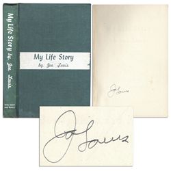 Joe Louis Signed First Edition of His Memoir ''My Life Story''