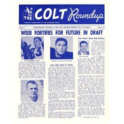 Baltimore Colts Official Publication ''The Colt Roundup'' -- Winter 1959, Volume 5 -- 3.5pp -- Edgew