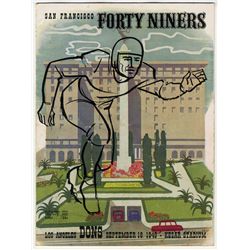 Los Angeles Dons vs. San Francisco 49ers Football Program -- 18 September 1949 -- Cover Crease, Else