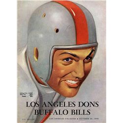 1948 AAFC Los Angeles Dons vs. Buffalo Bills Football Program -- 22pp. -- Pencil Markings and Mild T