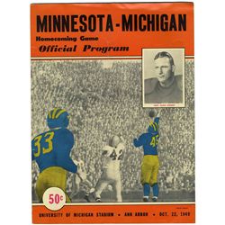 University of Michigan vs. University of Minnesota Football Program -- Homecoming Game at Ann Arbor