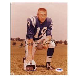 Johnny Unitas 8'' x 10'' Signed Glossy Photo -- ''Johnny Unitas'' -- Fine -- PSA/DNA COA