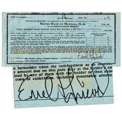 Evel Knievel 1972 Document Signed -- One Month After Serious Injury & as He Planned to Jump Over the
