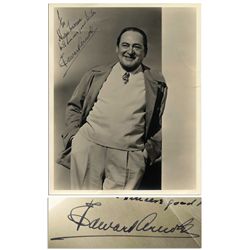 Edward Arnold 8'' x 10'' Matte Photo -- Inscribed to Helen -- Some Creasing & Small Tear, Very Good