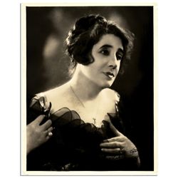 1934 Signed Photo of British Stage Actress Beatrice Stella Campbell -- 8'' x 10'' Semi-Matte -- Very