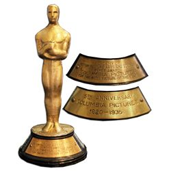 Columbia Mini-Oscar From the 15th Anniversary of Columbia Pictures in 1935 -- The Year the Studio's
