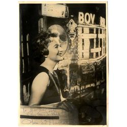 Olivia de Havilland Signed 5'' x 7'' Semi-Matte Photo -- ''To Miss Jill Cook / Very best wishes / Ol