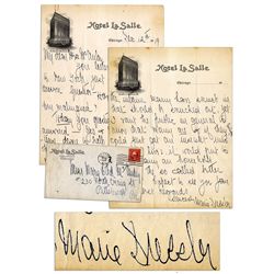 Best Actress Marie Dressler Autograph Letter Signed at End of WWI -- ''...Have the chorus girls been