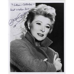 Judy Garland Signed & Dedicated 3.5'' x 4.75'' Glossy Photo -- Paper Remnants to Verso -- Very Good